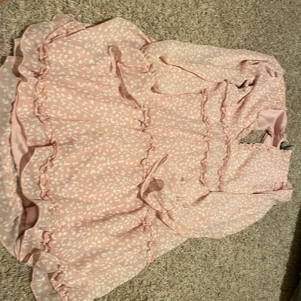 Rue 21 pink & white cut out dress